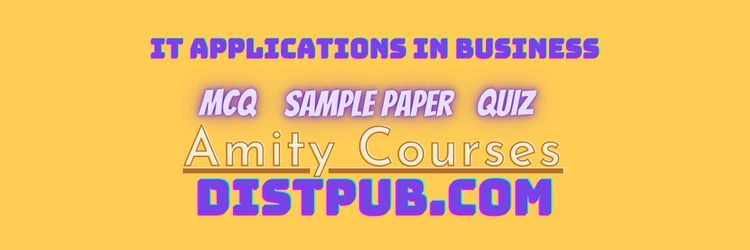 IT Applications in Business mcq sample paper and quiz for amity online courses