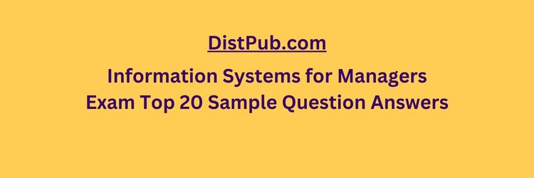 Information Systems for Managers exam top 20 sample question answers