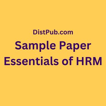 NMIMS Sample Paper Essentials of HRM