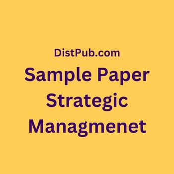 NMIMS Sample Paper Strategic Management